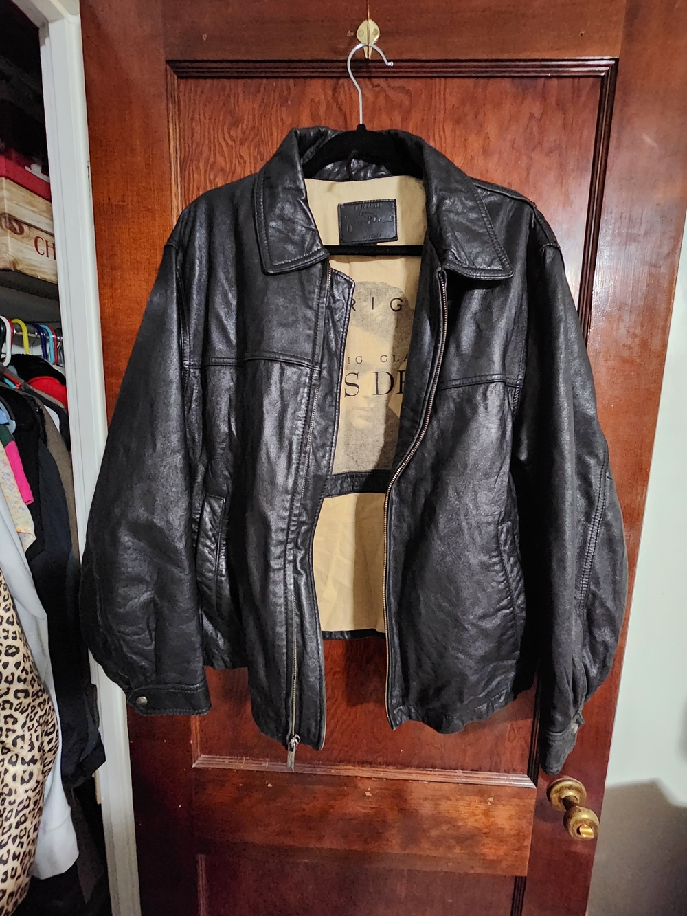Vintage James Dean Limited Edition Bomber Jacket Size M Black - Read Description